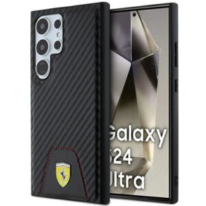 Muu telefoni lisavarustus Ferrari  Ferrari Carbon Stitched Bottom case for Samsung Galaxy S24 Ultra - black