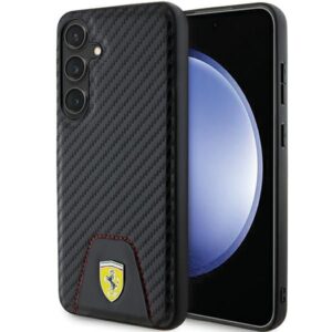 Muu telefoni lisavarustus Ferrari  Ferrari Carbon Stitched Bottom case for Samsung Galaxy S24+ - black