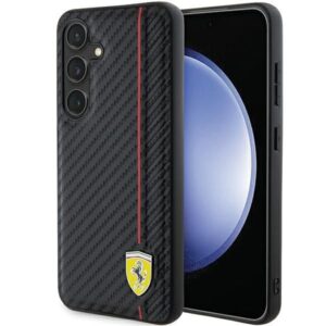 Muu telefoni lisavarustus Ferrari  Ferrari Carbon Printed Line case for Samsung Galaxy S24 - black
