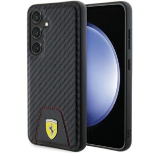 Muu telefoni lisavarustus Ferrari  Ferrari Carbon Stitched Bottom case for Samsung Galaxy S24 - black