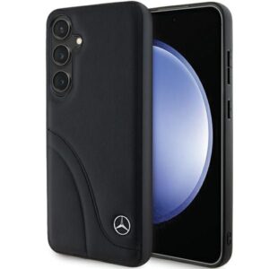 Other Phone Accessory Mercedes-Benz  Mercedes Leather Curved Stitches case for Samsung Galaxy S24+ - black 