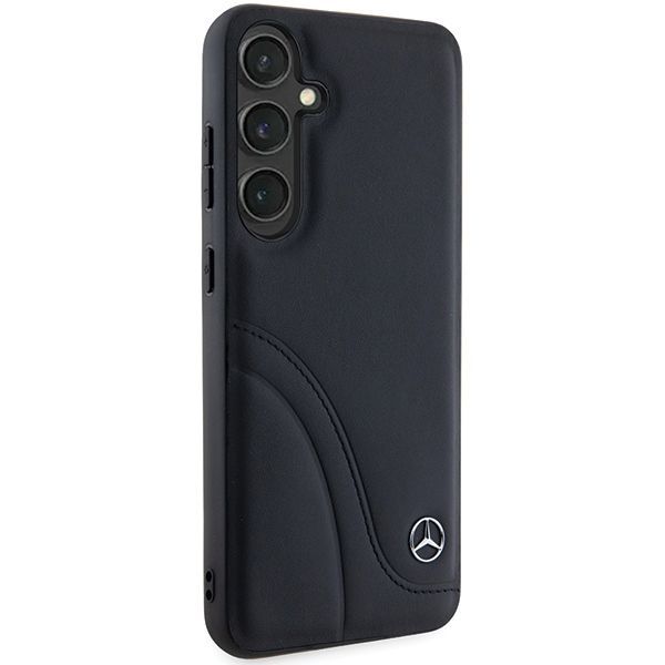 Other Phone Accessory Mercedes-Benz Mercedes Leather Curved Stitches case for Samsung Galaxy S24 - black
