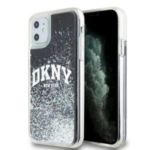 Back panel cover DKNY  DKNY Liquid Glitter Big Logo case for iPhone 11 / Xr - black 