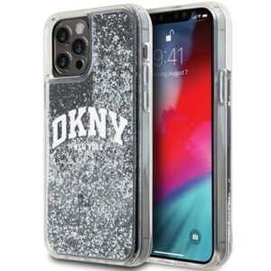 Nugarėlės dėklai DKNY  DKNY Liquid Glitter Big Logo iPhone 12 Pro/12 Case - Black 