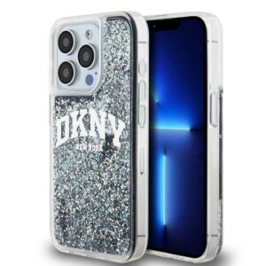 Nugarėlės dėklai DKNY  DKNY Liquid Glitter Big Logo iPhone 13 Pro / 13 Case - Black 