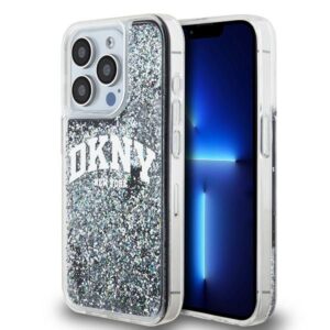 Nugarėlės dėklai DKNY  DKNY Liquid Glitter Big Logo iPhone 14 Pro Case - Black 