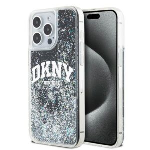 Nugarėlės dėklai DKNY  DKNY Liquid Glitter Big Logo iPhone 14 Pro Max Case - Black 