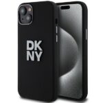 Back panel cover DKNY  DKNY Liquid Silicone Metal Logo iPhone 15/14/13 Case - Black 