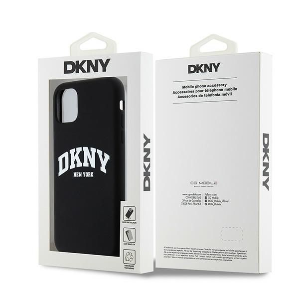Tagakaaned DKNY DKNY Liquid Silicone White Printed Logo MagSafe Case for iPhone 11/Xr - Black