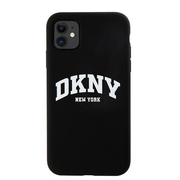 Tagakaaned DKNY DKNY Liquid Silicone White Printed Logo MagSafe Case for iPhone 11/Xr - Black