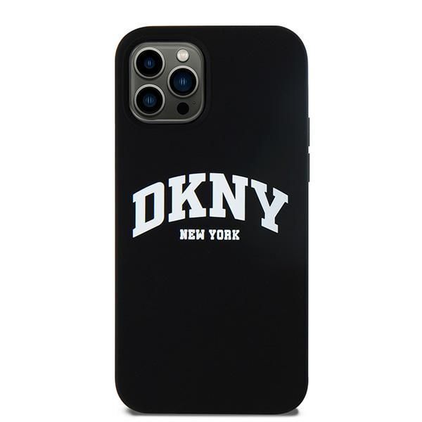 Tagakaaned DKNY DKNY Liquid Silicone White Printed Logo MagSafe Case for iPhone 12/12 Pro - Black