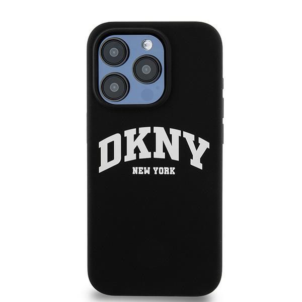 Tagakaaned DKNY DKNY Liquid Silicone White Printed Logo MagSafe iPhone 14 Pro Case - Black