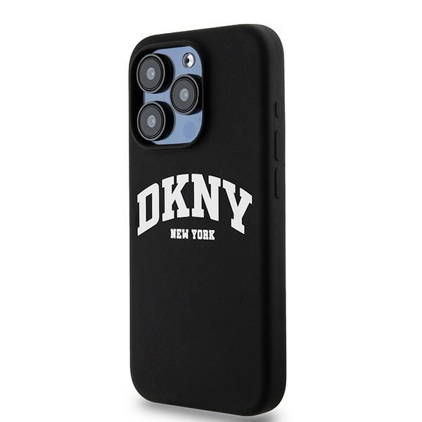 Tagakaaned DKNY DKNY Liquid Silicone White Printed Logo MagSafe iPhone 14 Pro Case - Black