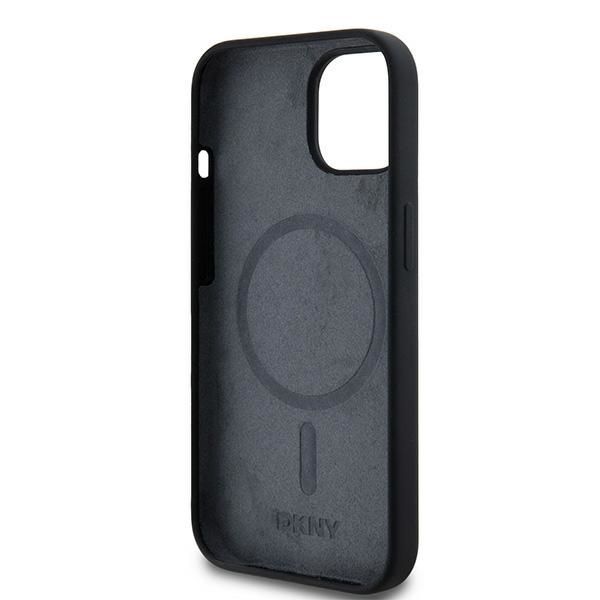 Tagakaaned DKNY DKNY Liquid Silicone White Printed Logo MagSafe Case for iPhone 14 / 15 / 13 - Black