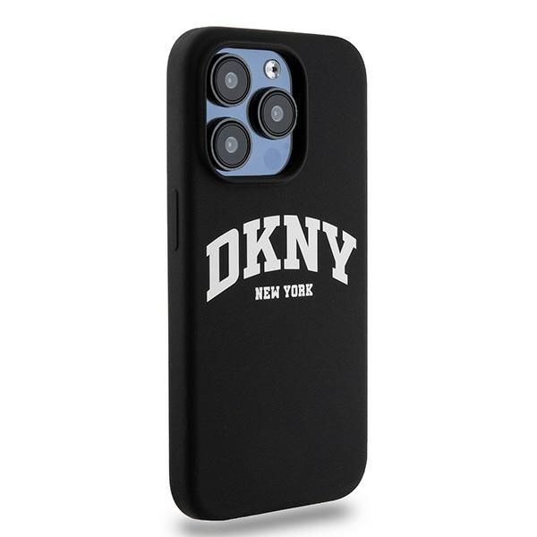 Tagakaaned DKNY DKNY Liquid Silicone White Printed Logo MagSafe iPhone 15 Pro Case - Black