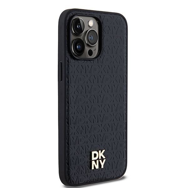 Other Phone Accessory DKNY DKNY Leather Pattern Metal Logo MagSafe Case for iPhone 13 Pro / 13 - Black