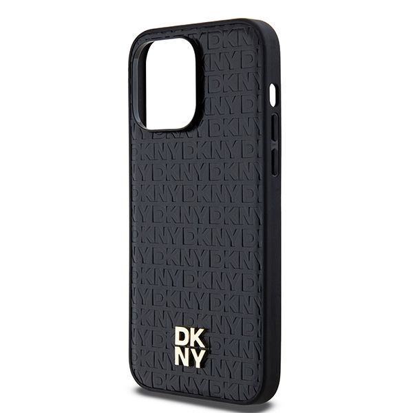 Other Phone Accessory DKNY DKNY Leather Pattern Metal Logo MagSafe Case for iPhone 13 Pro / 13 - Black