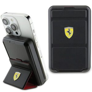 Kitas telefono priedas Ferrari  Powerbank Ferrari Metal Logo MagSafe induction 15W 10000 mAh with stand function - black 