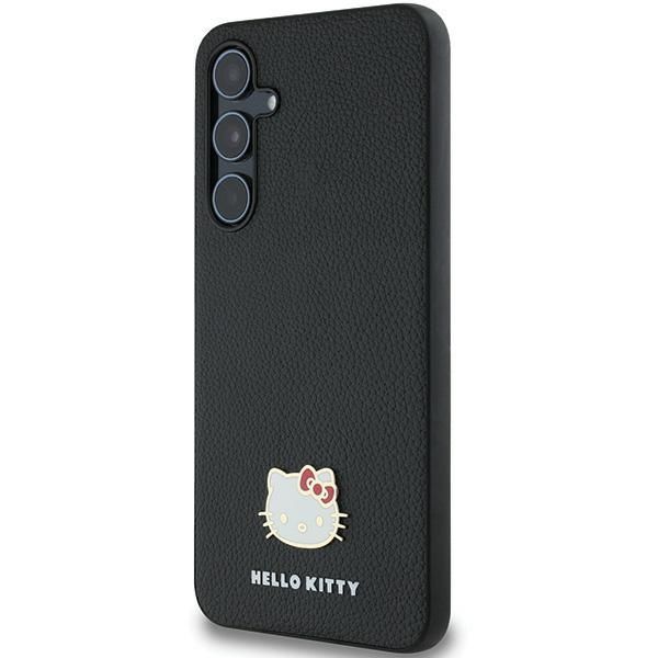 Muu telefoni lisavarustus Hello Kitty Hello Kitty Metal Logo Kitty Head case for Samsung Galaxy A55 - black