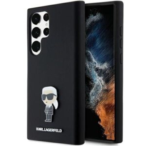 Kitas telefono priedas Karl Lagerfeld  Karl Lagerfeld Silicone Ikonik Metal Pin case for Samsung Galaxy S24 Ultra - black 