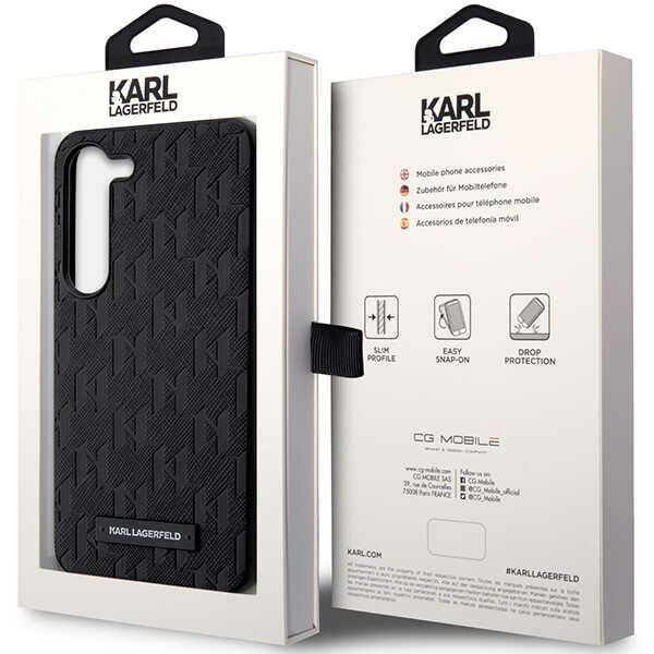 Other Phone Accessory Karl Lagerfeld Karl Lagerfeld Saffiano Mono Metal Logo case for Samsung Galaxy S24+ - black