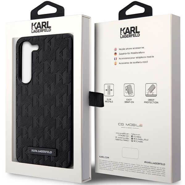 Other Phone Accessory Karl Lagerfeld Karl Lagerfeld Saffiano Mono Metal Logo case for Samsung Galaxy S24 - black