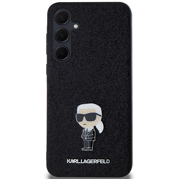Other Phone Accessory Karl Lagerfeld Karl Lagerfeld Fixed Glitter Ikonik Logo Metal Pin case for Samsung Galaxy A55 - black