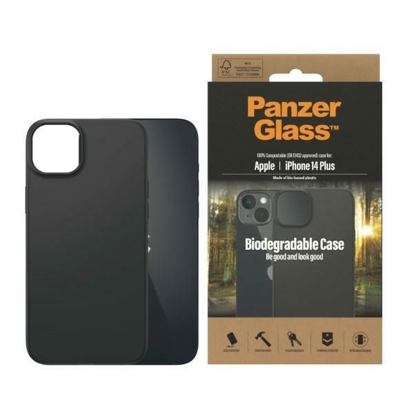 Cits mobilo telefonu aksesuārs Panzer Glass PanzerGlass Biodegradable Case for iPhone 14 Plus / 15 Plus - black
