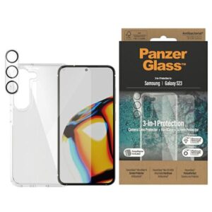 Kitas telefono priedas Panzer Glass  PanzerGlass Bundle 3in1 Transparent Case + Film + Camera Protector for Samsung Galaxy S23 