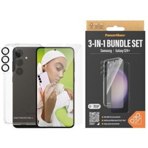 Kitas telefono priedas Panzer Glass  PanzerGlass Bundle 3in1 set transparent case + foil + camera cover for Samsung Galaxy S24+ 