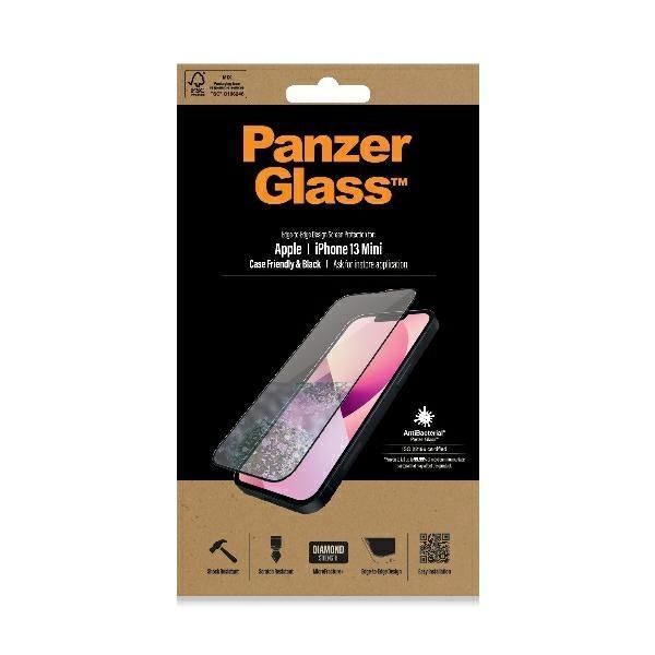 Muu telefoni lisavarustus Panzer Glass PanzerGlass E2E Microfracture antibacterial glass for iPhone 13 mini - with black frame