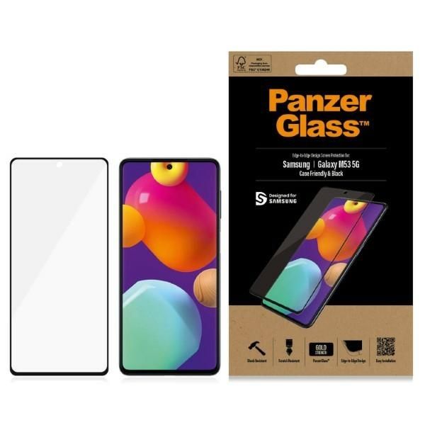 Other Phone Accessory Panzer Glass PanzerGlass E2E Regular tempered glass for Samsung Galaxy M53 - with black frame