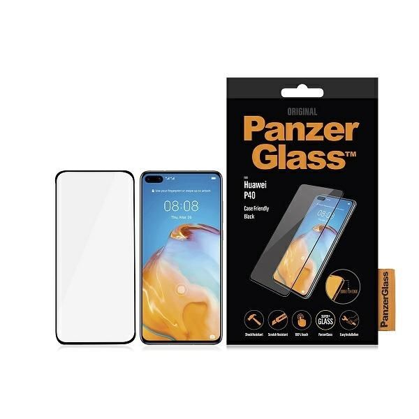 Muu telefoni lisavarustus Panzer Glass PanzerGlass E2E Super+ tempered glass for Huawei P40 - with black frame