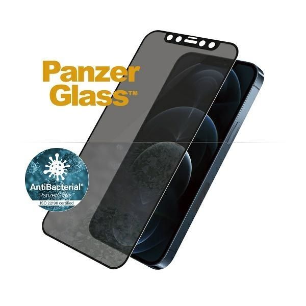 Muu telefoni lisavarustus Panzer Glass PanzerGlass E2E Super+ Microfracture antibacterial tempered glass for iPhone 12 Pro Max - with black frame