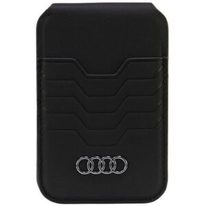 Muu telefoni lisavarustus Audi  Audi Leather Wallet Card MagSafe magnetic with stand - black