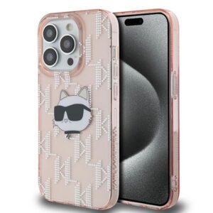 Kitas telefono priedas Karl Lagerfeld  Karl Lagerfeld IML Choupette Head & Monogram case for iPhone 13 Pro Max - pink 