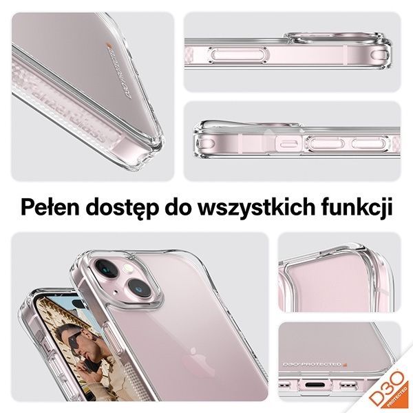 Muu telefoni lisavarustus Panzer Glass PanzerGlass Bundle 3in1 set transparent case + foil + camera cover for iPhone 15