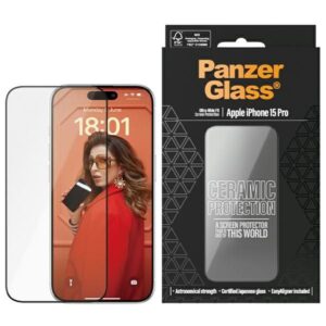 Kitas telefono priedas Panzer Glass  PanzerGlass Ceramic Protection ceramic glass for iPhone 15 Pro with positioner 