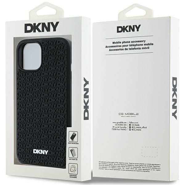 Kitas telefono priedas DKNY DKNY 3D Rubber Repeat Pattern case for iPhone 15 Plus - black