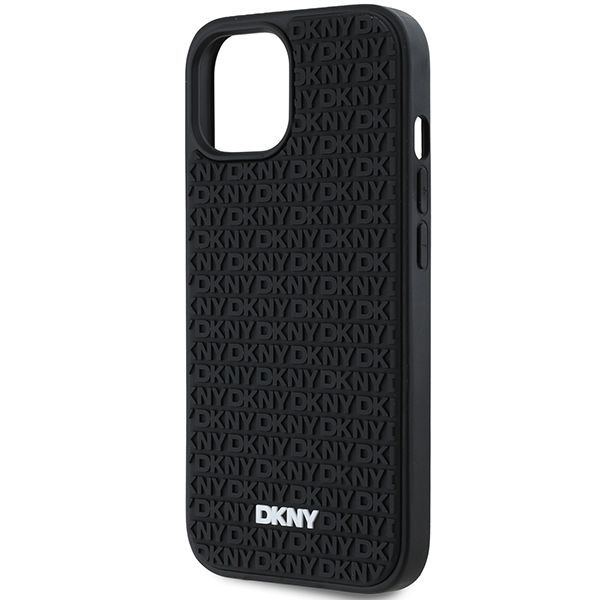 Cits mobilo telefonu aksesuārs DKNY DKNY 3D Rubber Repeat Pattern case for iPhone 15/14/13 - black