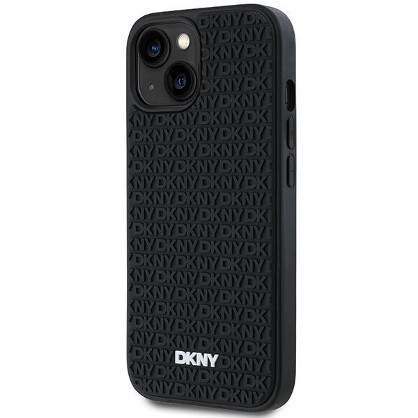 Cits mobilo telefonu aksesuārs DKNY DKNY 3D Rubber Repeat Pattern case for iPhone 15/14/13 - black