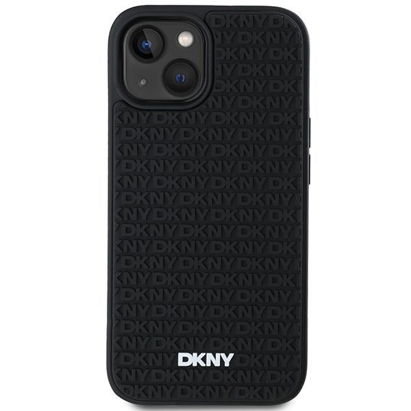 Cits mobilo telefonu aksesuārs DKNY DKNY 3D Rubber Repeat Pattern case for iPhone 15/14/13 - black