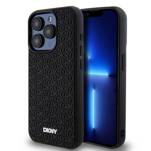 Kitas telefono priedas DKNY DKNY 3D Rubber Repeat Pattern case for iPhone 15 Pro Max - black