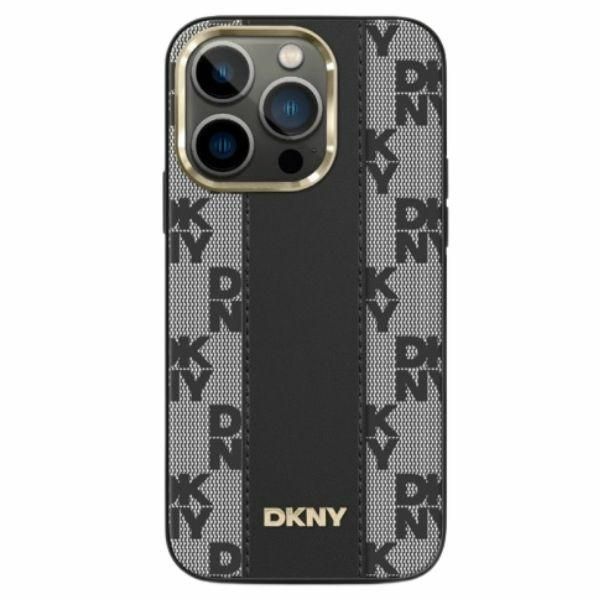 Other Phone Accessory DKNY DKNY Leather Checkered Mono Pattern MagSafe Case for iPhone 13 Pro Max - Black