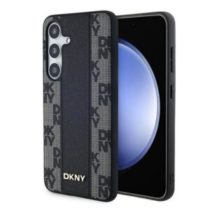 Cits mobilo telefonu aksesuārs DKNY  DKNY Leather Checkered Mono Pattern MagSafe case for Samsung Galaxy S24+ - black 