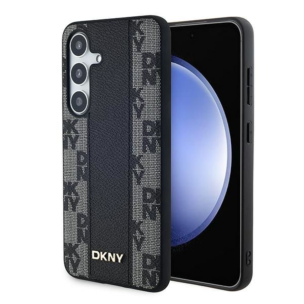 Muu telefoni lisavarustus DKNY DKNY Leather Checkered Mono Pattern MagSafe case for Samsung Galaxy S24+ - black