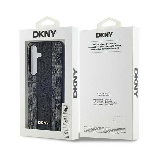 Muu telefoni lisavarustus DKNY DKNY Leather Checkered Mono Pattern MagSafe case for Samsung Galaxy S24+ - black