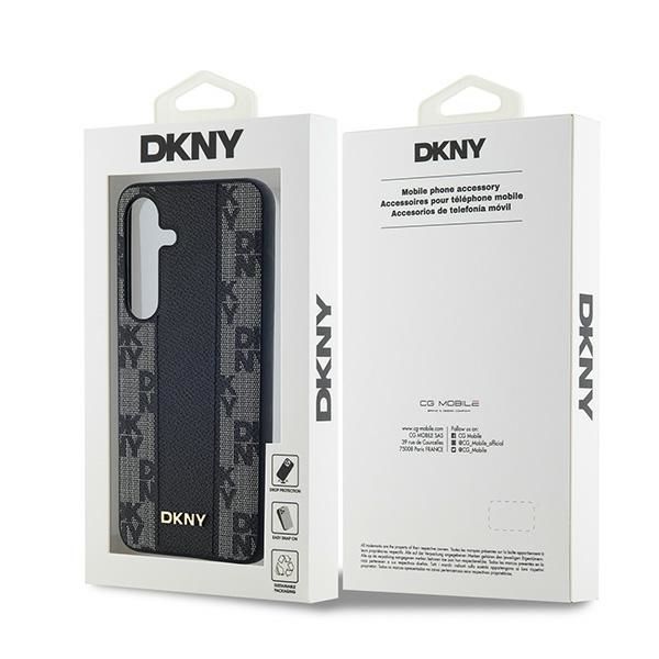 Muu telefoni lisavarustus DKNY DKNY Leather Checkered Mono Pattern MagSafe case for Samsung Galaxy S24 - black