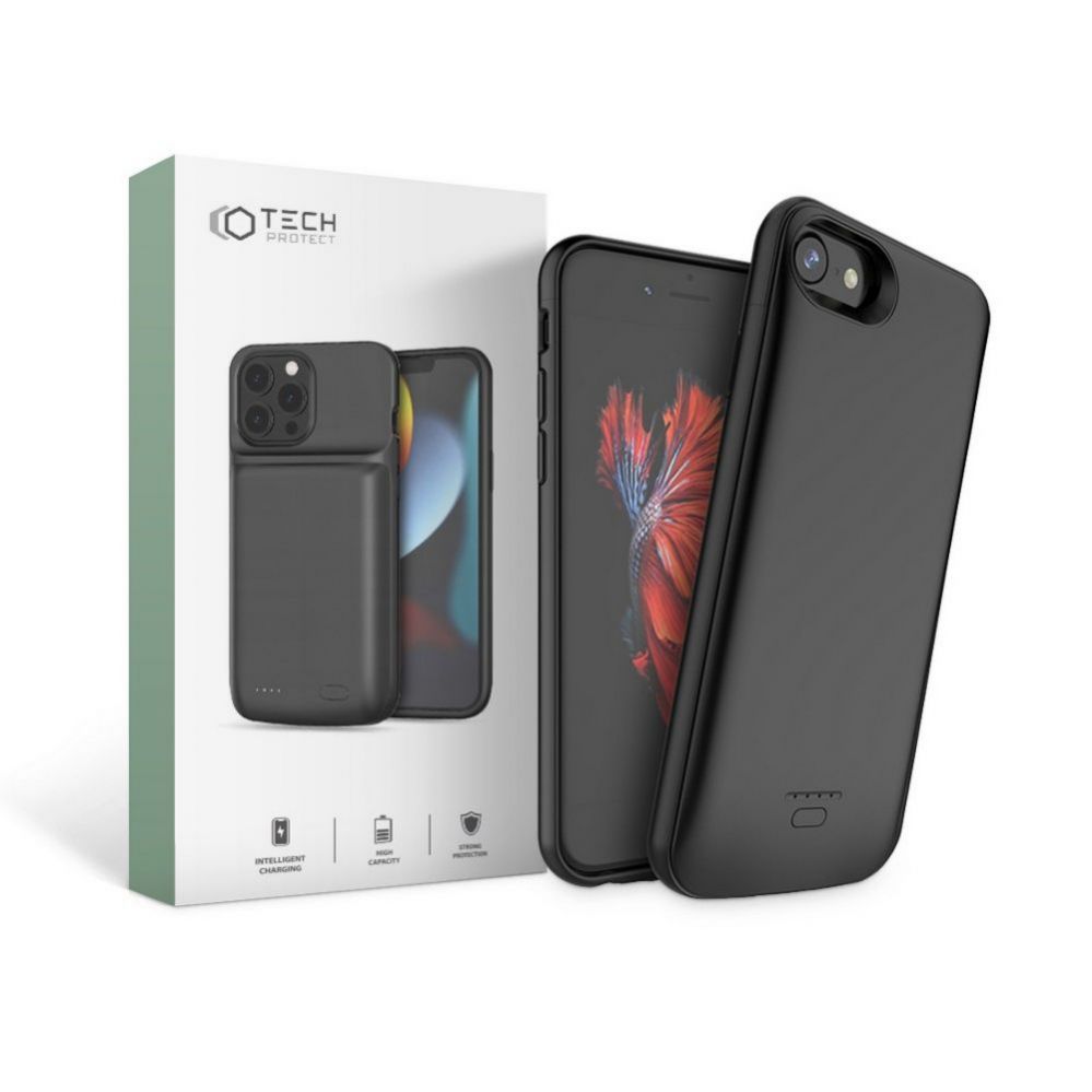 Tagakaaned Tech-Protect Tech-Protect Battery Pack Case for iPhone 6 / 6S / 7 / 8 / SE 2020 / 2022 with 3200mAh Powerbank - Black