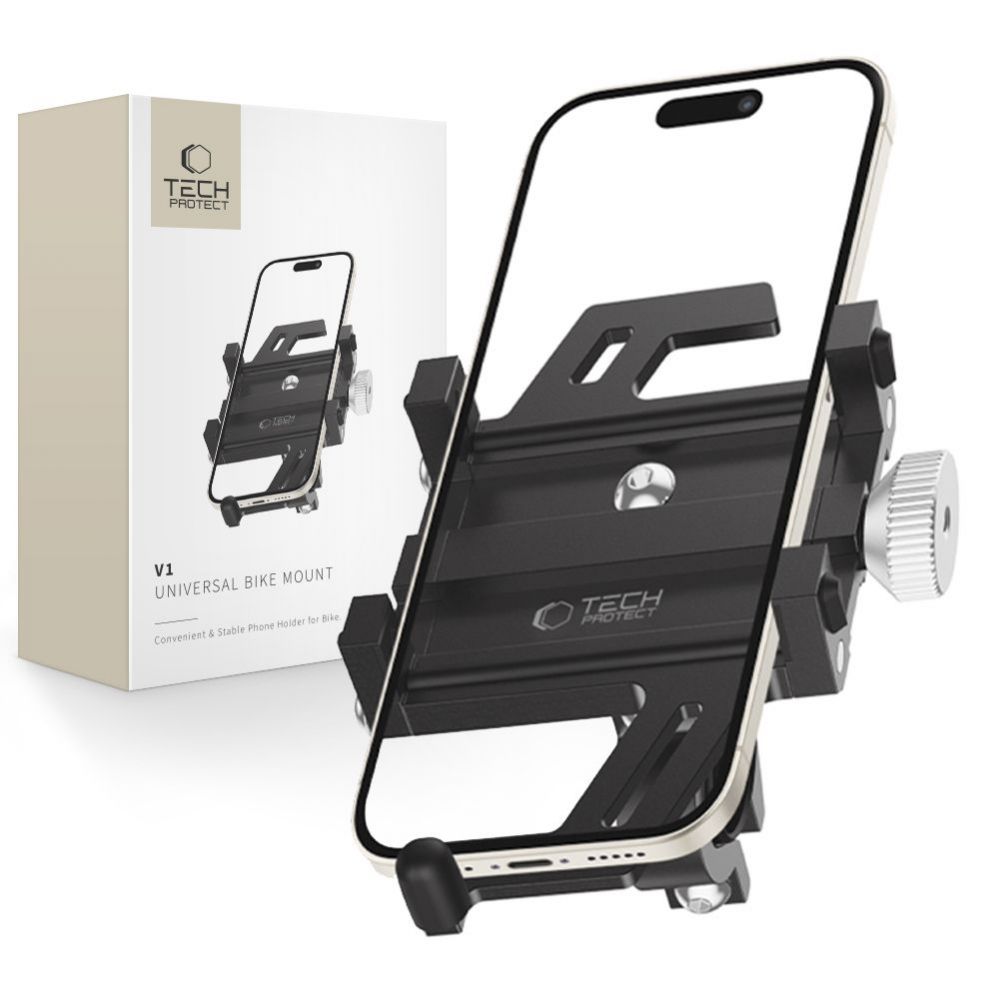 Auto holder Tech-Protect Tech-Protect V1 Universal Bike Phone Holder - Black